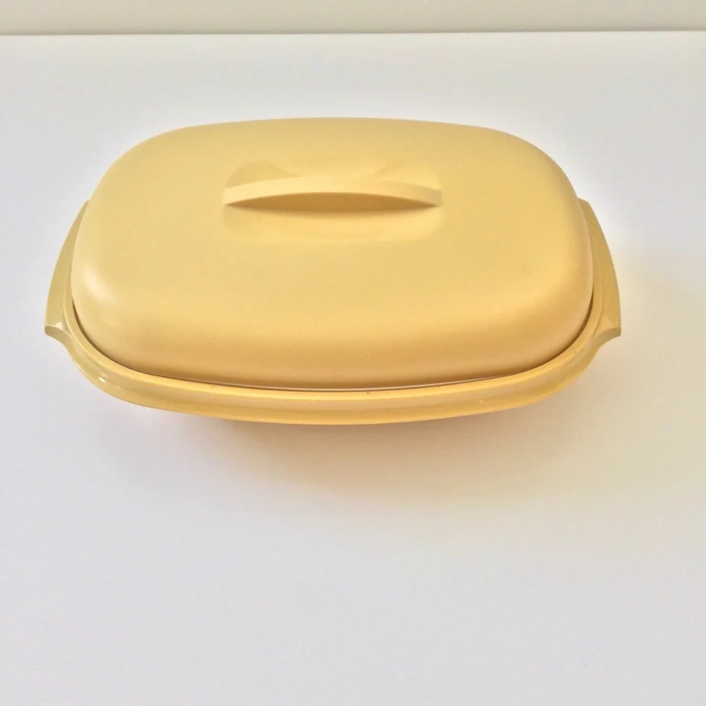 Vintage Tupperware Multi Server Steamer Bowl Set Harvest Gold